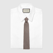 GUCCI Interlocking G Baseball Hat Print Silk Tie image 0