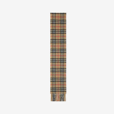 BURBERRY  Narrow Check Cashmere Scarf image 1