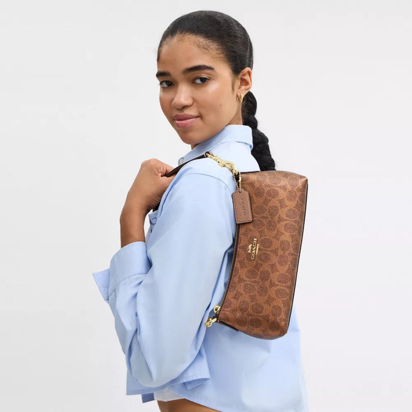 COACH Charlotte Shoulder Bag In Signature Canvas image 1
