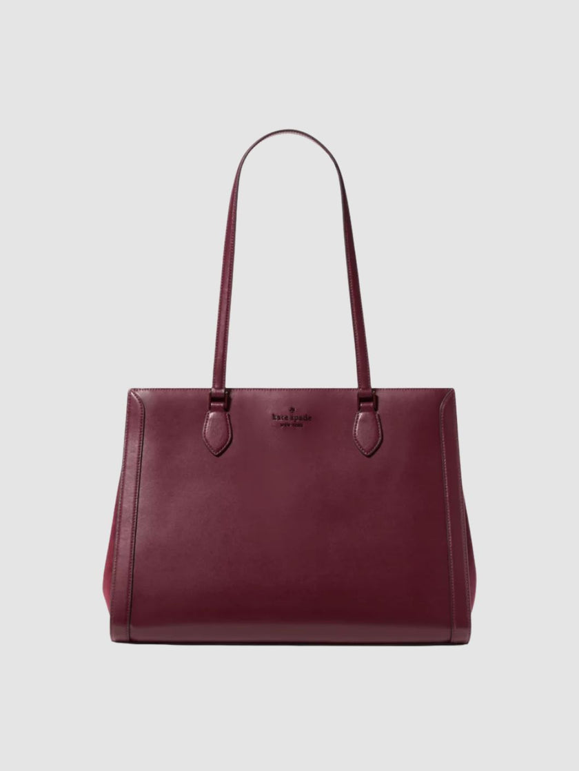 KATE SPADE Madison Suede Large Laptop Tote - Dark Merlot image 0