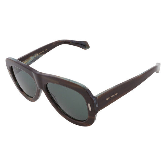SALVATORE FERRAGAMO Green Oval Ladies Sunglasses (Arriving In Delhi) image 3