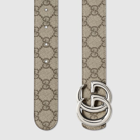 GUCCI GG Marmont Reversible Belt - Beige and Dark Brown image 2