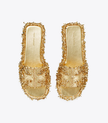 TORY BURCH Double T Sport Slide Gold / Gold image 1