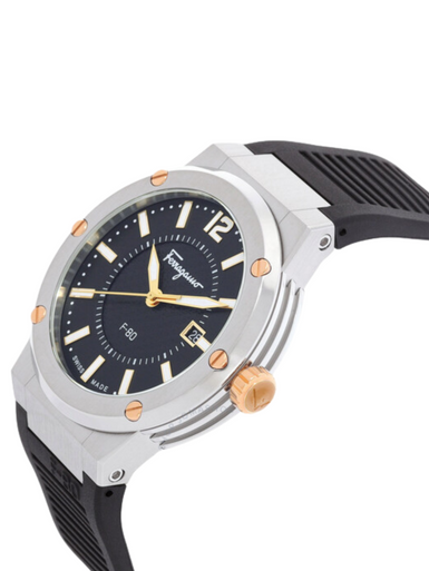 FERRAGAMO F-80 Quartz Black Dial Men's Watch image 0