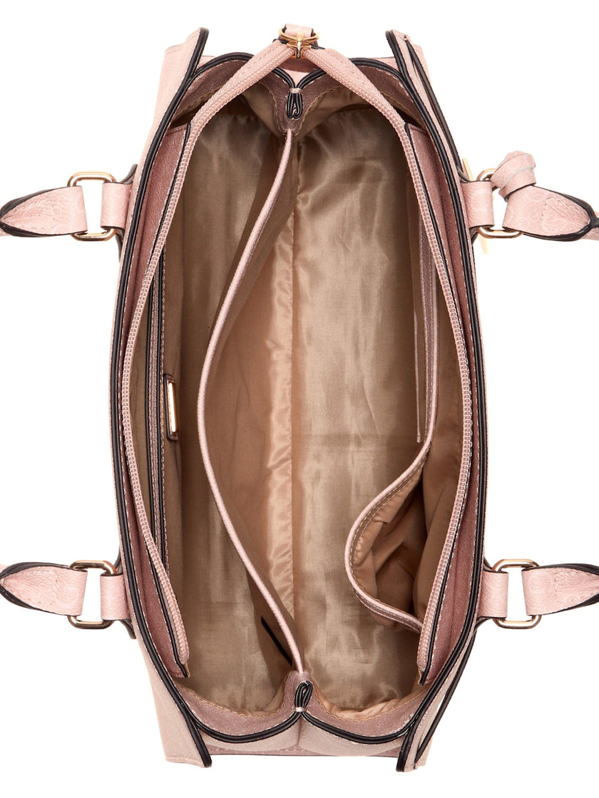 Guess Eldoria Logo Satchel - Brown image 3