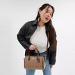 COACH Rowan Satchel Bag In Signature Canvas -  Gold/Tan/Brown image 1