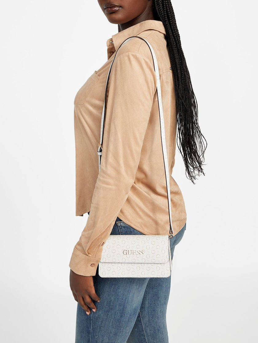 Guess Eldoria Logo Mini Crossbody - White image 1
