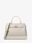 MICHAEL KORS  Reed Large Signature Logo Satchel - Lt Crm Multi image