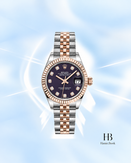 [Store Display] Rolex Lady-Datejust Aubergine Diamond Dial Everose Gold 28 mm
