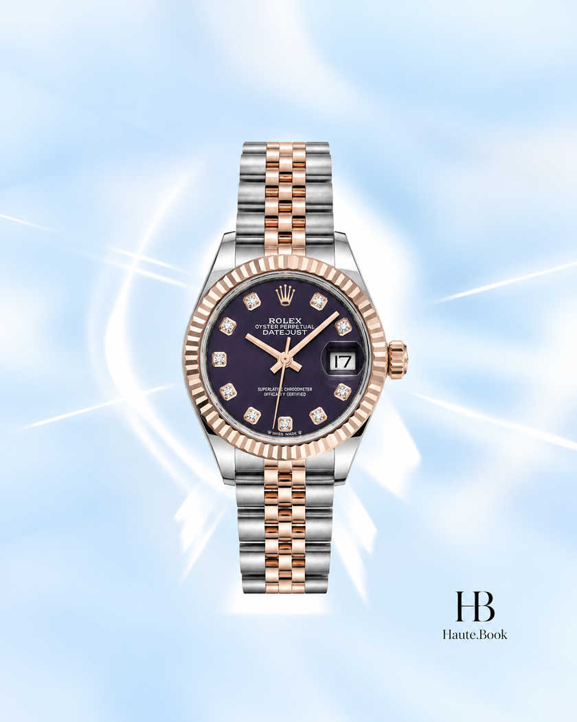 [Store Display] Rolex Lady-Datejust Aubergine Diamond Dial Everose Gold 28 mm