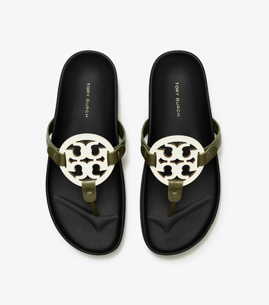 TORY BURCH Miller Cloud Sandal - Leccio / New Ivory / Perfect Black image 1
