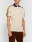 GUCCI LogoTrimmed Stretch-Cotton Piqué Polo Shirt image 0