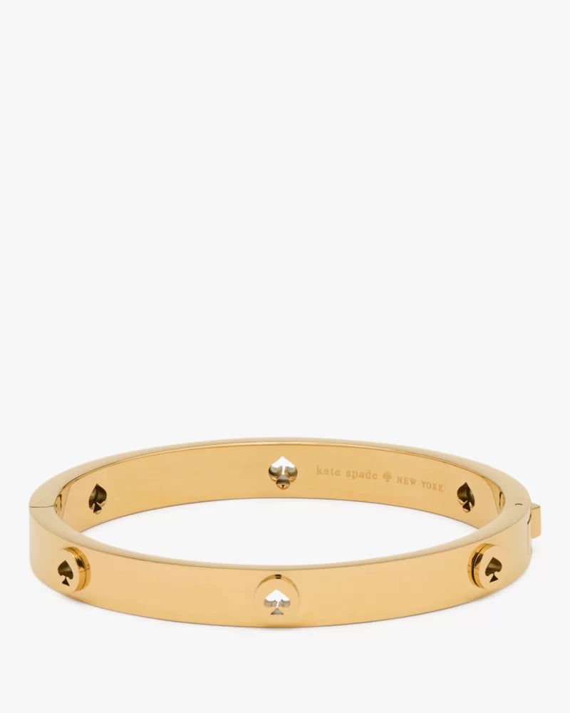 KATE SPADE  Spot The Spade Studded Hinged Bangle - Gold image 0