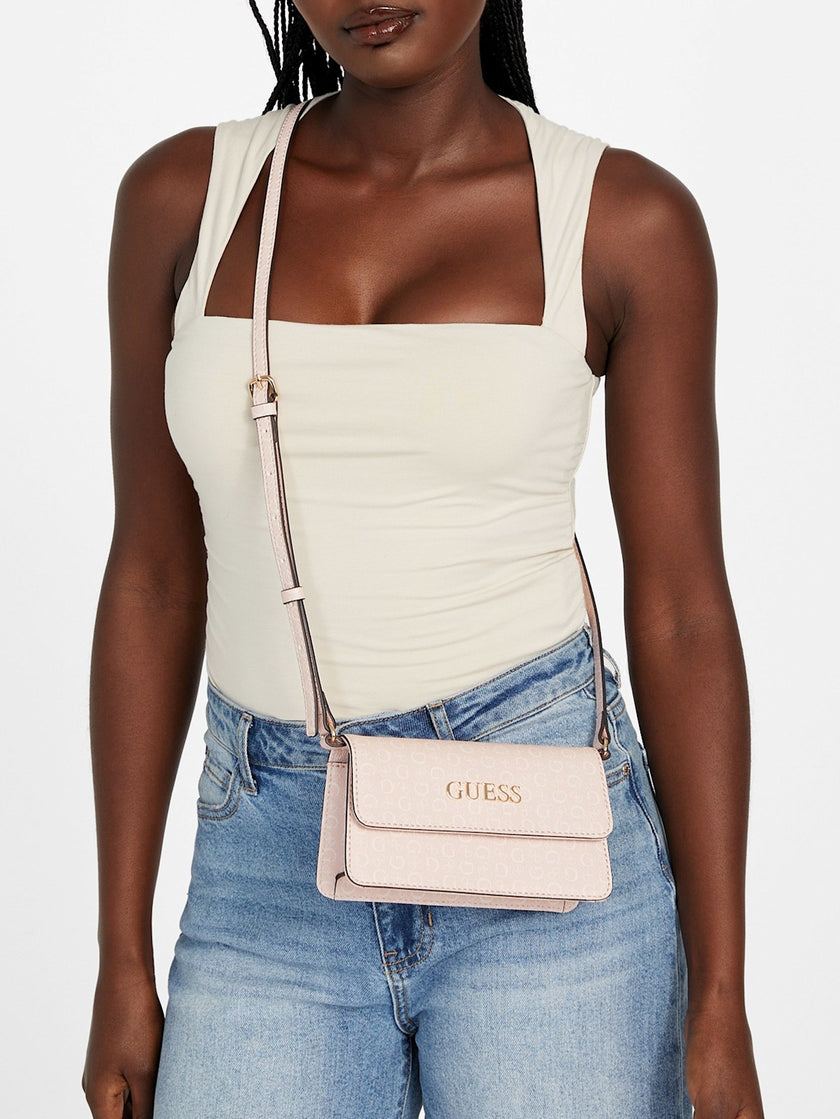 Guess Eldoria Logo Mini Crossbody - Pink image 1