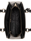 Guess Kyrie Saffiano Satchel - Black image 3