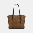 COACH Mollie Tote Bag In Signature Canvas - Gold/Khaki/Black image 2