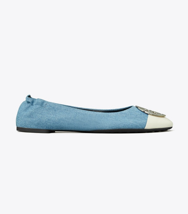 TORY BURCH Claire Cap-toe Ballet Jeans / Blanc image 0