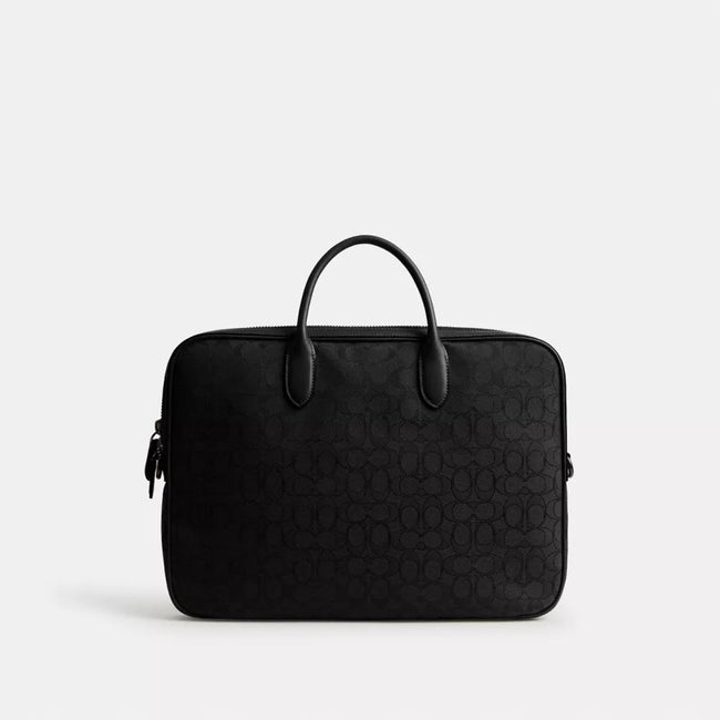 COACH Theo Work Bag In Signature Jacquard - Black image 0