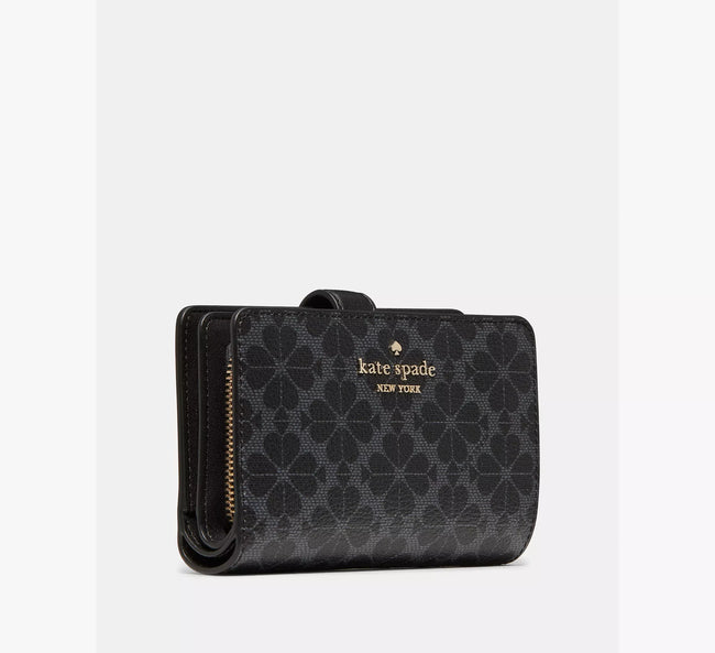 KATE SPADE Spade Flower Medium Bifold Wallet - Black image 1