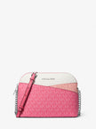 [AT DELHI]  MICHAEL KORS  Jet Set Travel Medium Color-Block Signature Logo Crossbody Bag - Hibiscus image 0