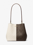 MICHAEL KORS Pratt Medium Two-Tone Signature Logo Shoulder Bag image 2