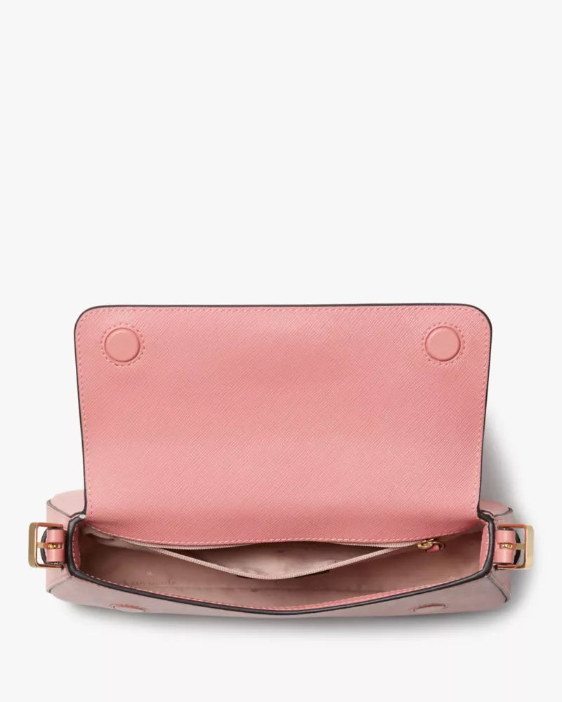 KATE SPADE Madison Saffiano Leather Small Flap Shoulder Bag - Terracotta Tile image 3