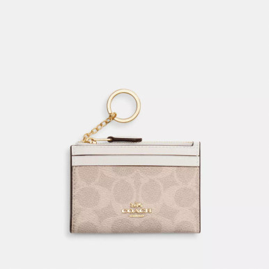 COACH Mini Skinny Id Case In Signature Canvas image 1