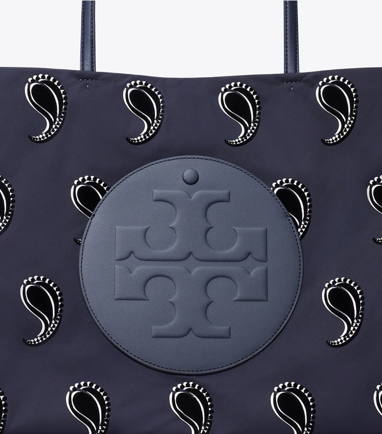 TORY BURCH Ella Printed Tote - Medium Navy Pajama Print image 3