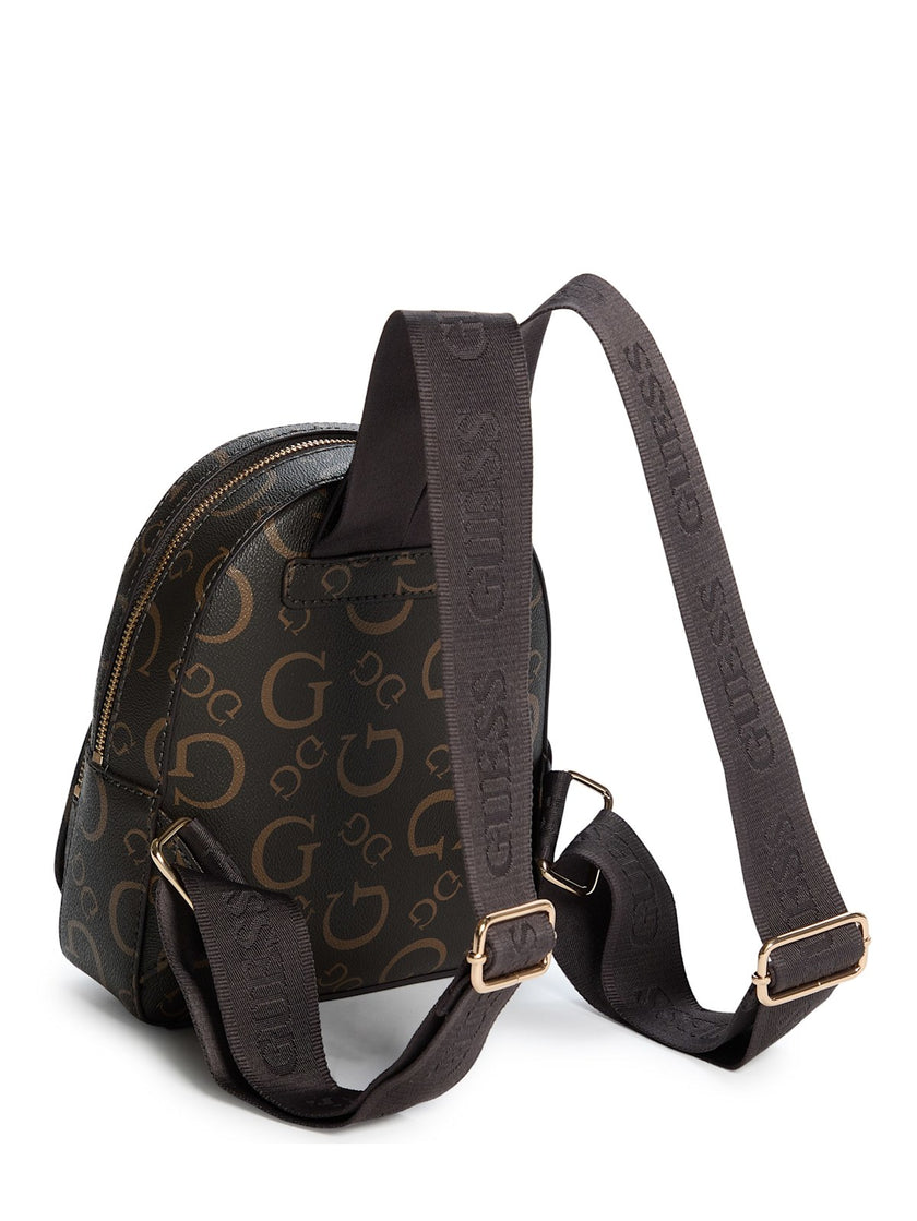 Guess Eldoria Enlarged Logo Mini Backpack - Brown image 2