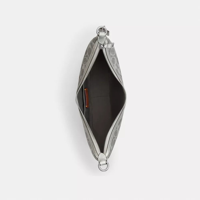 COACH Aria Shoulder Bag In Signature Canvas - Gray/Silver image 3