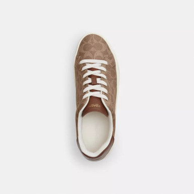 Coach High Line Sneaker In Signature Canvas - Brown Khaki image 0