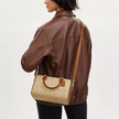 COACH Rowan Satchel Bag In Signature Canvas - Light Khaki Khaki Multi image 0