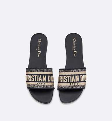DIOR Dway Mule Dark Blue Embroidered Cotton (@Delhi Studio) image 2