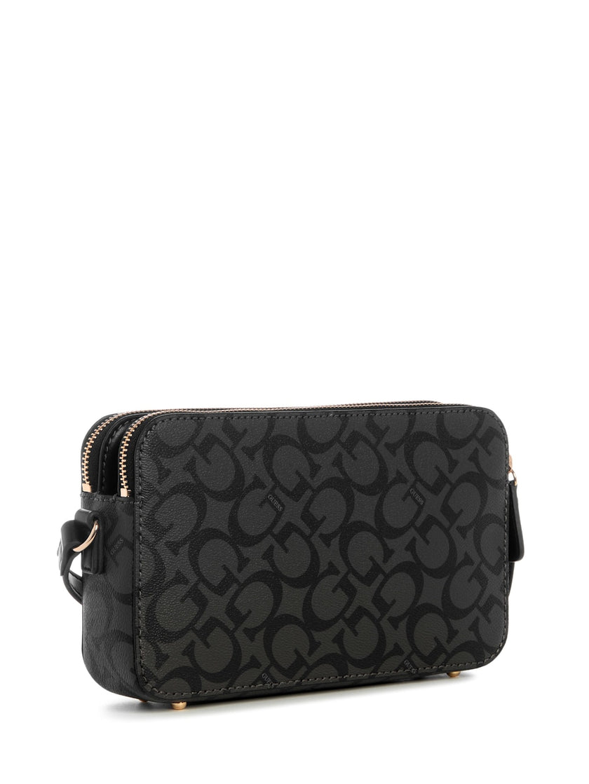 Guess Kyrie Logo Top-Zip Crossbody - Black image 1