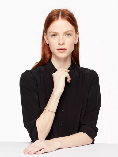 Kate Spade Lady Marmalade Open Cuff - Clear/Rose Gold image 1