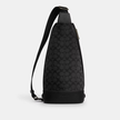 COACH Dominic Sling Pack In Signature Canvas - Gunmetal/Charcoal/Black image 3