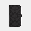 COACH Iphone 15 Pro Max Folio In Signature Canvas - Charcoal image 0