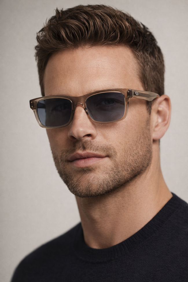 FERRAGAMO Blue Square Men's Sunglasses image 0