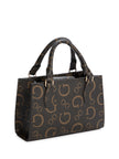 Guess Eldoria Enlarged Logo Mini Satchel - Brown image 2