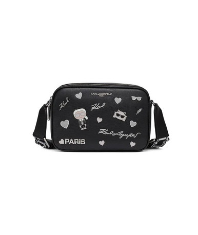 KARL LAGERFELD Maybelle Crossbody With Pins - Black image 2