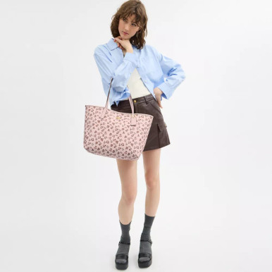 COACH City Tote Bag With Rose Print image 1