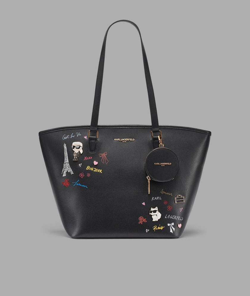 KARL LAGERFELD Adele Tote With Karl Art (Arriving In Delhi) image 0