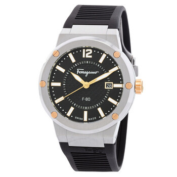FERRAGAMO F-80 Quartz Black Dial Men's Watch image 1