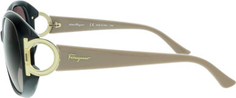 SALVATORE FERRAGAMO Brown  Gradient Oval Sunglasses image 0
