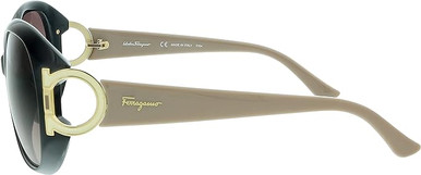 SALVATORE FERRAGAMO Brown  Gradient Oval Sunglasses image 0