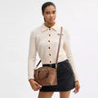 COACH Sadie Satchel Bag In Signature Canvas image 3