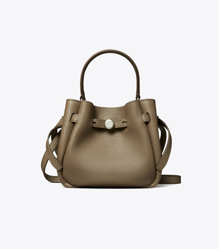 TORY BURCH Mini Romy Bucket Bag - Wild Mushroom image 0