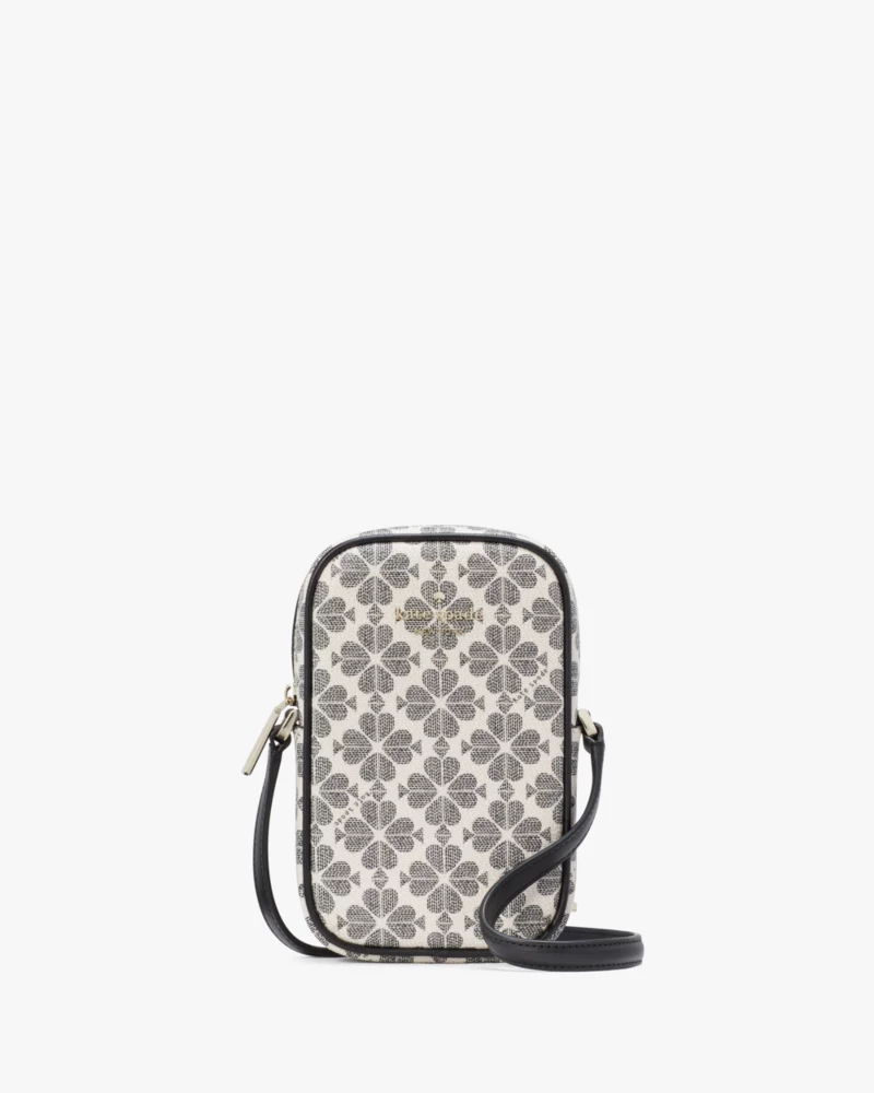Kate Spade Spade Flower North South Phone Crossbody - Black Multi image