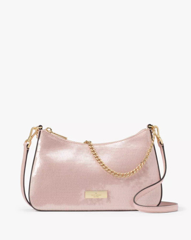 KATE SPADE  Madison Satin Sequin Convertible Crossbody - Rose Smoke image 3