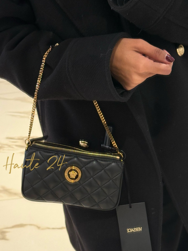VERSACE La Madusa Mini Quilted Leather Black Shoulder Bag (@Delhi Studio) image 2